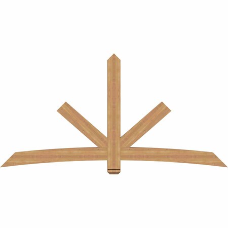 Ekena Millwork Alberta Smooth Timber Gable Bracket, Western Red Cedar, 96"W x 48"H x 3 1/2"D x 5 1/2"F, 12/12 Pitch GBW096X48X0406ALB00SWR